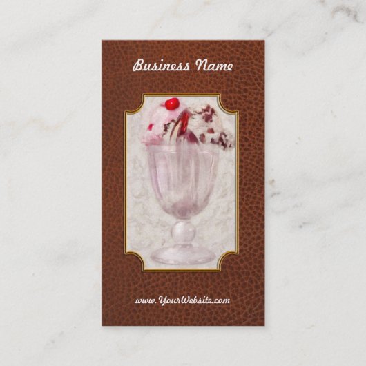 Süß - Eis - Eisbecher Visitenkarte (Vorderseite)