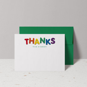 Süß farbenfroh danke personalisiert