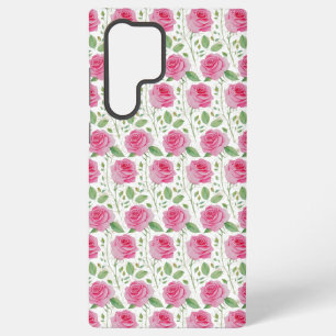 Süß, florales/rosenfarbenes Wiederholungsmuster  Samsung Galaxy Hülle