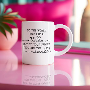 Süß für die Welt, du bist eine Mutter Zweifarbige Tasse