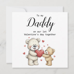 Süß für meinen Papa an unserem 1. Valentinstag Feiertagskarte