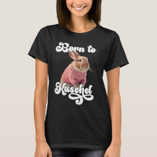 Süß geboren für kuschelige Retro-Winter-Ski-Hasen T-Shirt
