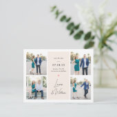 Süß gezeichnete Hochzeit Speichern Sie das Datum P Postkarte (Stehend Vorderseite)