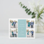 Süß gezeichnete Hochzeit Speichern Sie das Datum P Postkarte (Stehend Vorderseite)