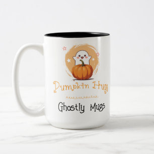Süß Gruseliger Süßer Geist-Kürbis-Herbstkaffee Zweifarbige Tasse