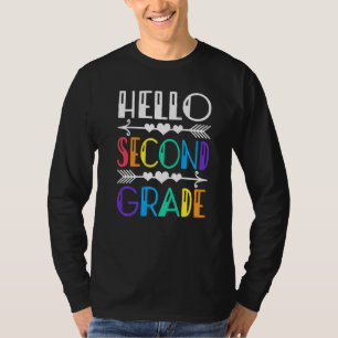 Süß Hallo Zweite Klasse Zurück zur Schule Erster S T-Shirt