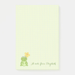Süß, hübsch, stilvoll, Punkte, Frosch Post-it Klebezettel