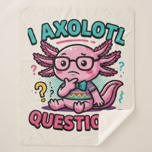 Süß Ich Axolotl Fragen aztekischer Nerd mit Brille Sherpadecke