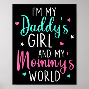 Süß, ich bin das Mädchen meines Dadas und das Baby Poster