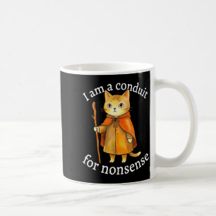 Süß, ich bin ein Kanal für Unsinn Katzen-Zauberer- Kaffeetasse
