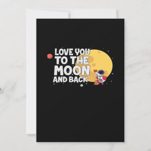 Süß, ich liebe dich bis zum Mond und zurück Valent Feiertagskarte