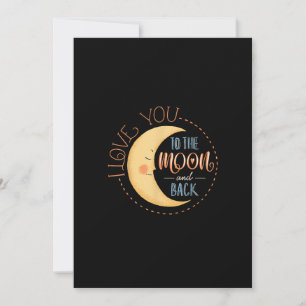 Süß, ich liebe dich bis zum Mond und zurück Whimsi Feiertagskarte