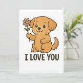 Süß ich liebe dich feiertagskarte (Stehend Vorderseite)