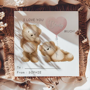 Süß ich liebe dich sehr zum Valentinstag Feiertagskarte