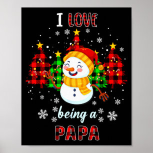 Süß, ich liebe es, ein Papa-Schneemann zu sein, We Poster
