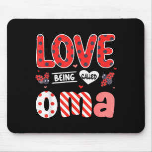 Süß, ich liebe es, Oma Marienkäfer Valentinstag gl Mousepad