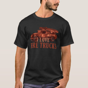 Süß ich liebe Feuerwehrwagen zukünftiger Feuerwehr T-Shirt