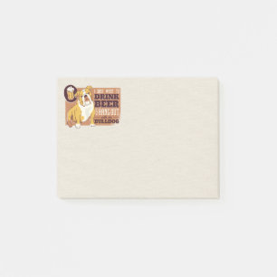 Süß ich liebe meinen Bulldoggen-Welpen-Hund Mama P Post-it Klebezettel