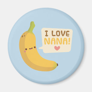Süß Ich liebe Oma, Bananen-Wortspiel Magnet