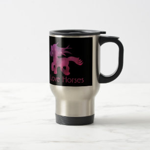 Süß Ich liebe Pferde Reisebecher