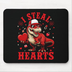Süß, ich stehle Herzen Valentinsjungen Dinosaurier Mousepad