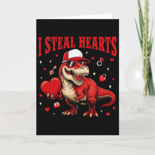 Süß, ich stehle Herzen Valentinstag Jungen Dinosau Karte