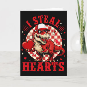 Süß ich stehle Herzen Valentinstag Jungen Dinosaur Karte