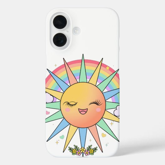 Süß Kawaii Glücklich Sonnenschein Regenbogen Paste Case-Mate iPhone Hülle (Rückseite)