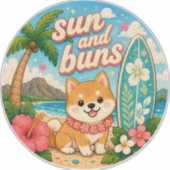 süß kawaii hawaii  aufkleber (Vorderseite)