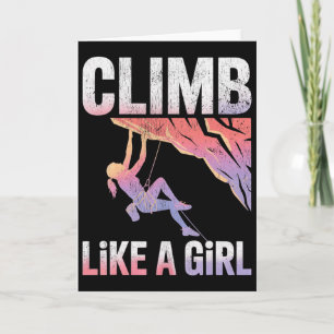 Süß klettert wie ein Mädchen, coole Free-Climbing- Karte