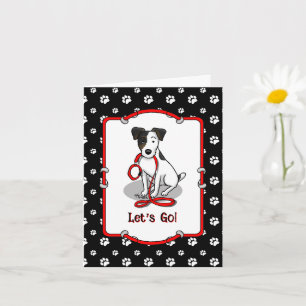 Süß Lass uns gehen! Jack Russell Terrier (dreifarb Karte