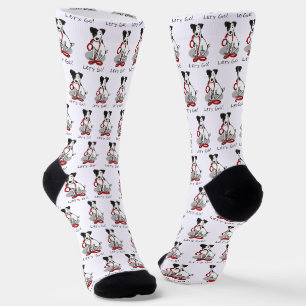 Süß Lass uns gehen! Jack Russell Terrier (dreifarb Socken