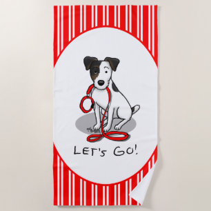 Süß Lass uns gehen! Jack Russell Terrier (dreifarb Strandtuch