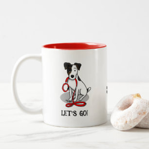 Süß Lass uns gehen! Jack Russell Terrier (dreifarb Zweifarbige Tasse
