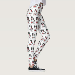 Süß Lass uns gehen! Japan-Chin-Hund (schwarz & wei Leggings