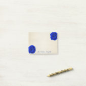 Süß Lieblich Stylisch, Blaue Rosen Post-it Klebezettel (Auf Schreibtisch)