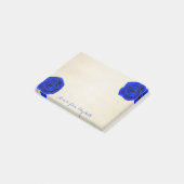 Süß Lieblich Stylisch, Blaue Rosen Post-it Klebezettel (angewinkelt)