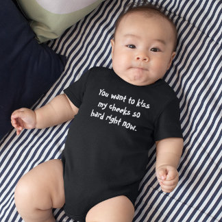 Süß Lustig Du Willst Meine Wangen Küssen Baby Strampler
