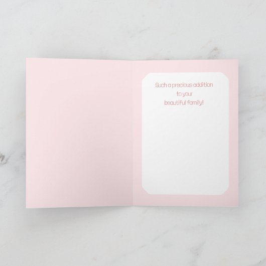 Süß! Neue Baby Girl Faltkarte Karte (Innenseite)