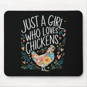 Süß nur ein Mädchen das Hühner liebt Männer Frauen Mousepad