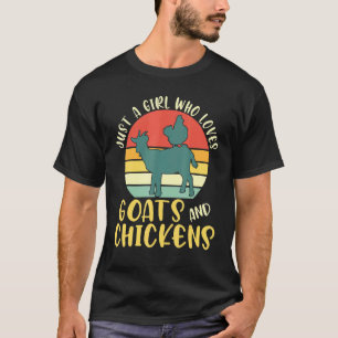 Süß Nur Ein Mädchen Das Hühner Ziegen Mädchen Lieb T-Shirt