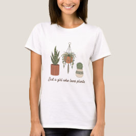 Süß "Nur ein Mädchen, das Pflanzen liebt" Retro Bo T-Shirt