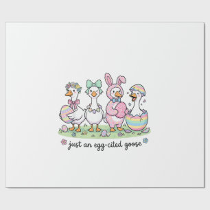 Süß, nur eine aufgeregte Gans Ostertag Mädchen Fra Geschenkpapier