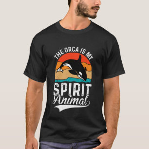 Süß Retro Der Schwertwal Ist Mein Krafttier T-Shirt