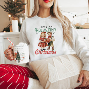 Süß Retro Ein Frohes Weihnachtsfest Sweatshirt