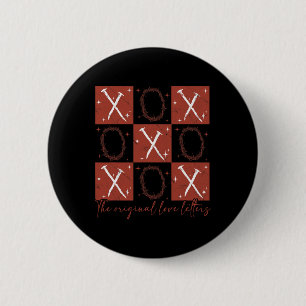 Süß Retro Kariert Valentinstag Xoxo Die Originale Button