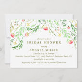 süß-romantisch | Blumenhochzeit-Brautparty Einladung (Vorderseite)