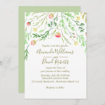 süß-romantisch | Einladung zur Blumenhochzeit