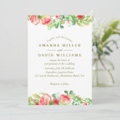 süß-romantisch | Einladung zur Blumenhochzeit (Stehend Vorderseite)