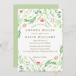 süß-romantisch | Einladung zur Blumenhochzeit